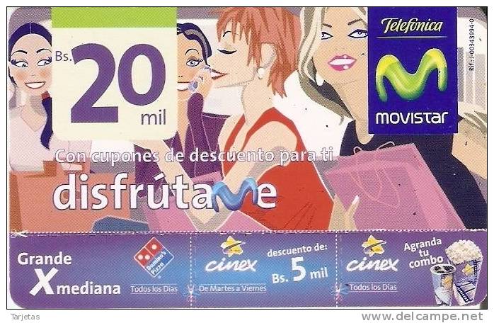 TARJETA DE VENEZUELA DE MOVISTAR  CUATRO CHICAS - Venezuela