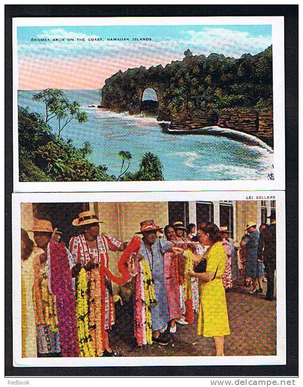 4 Early Postcards Waikiki & Honolulu Harbour Hawaii USA - Ref 275 - Honolulu