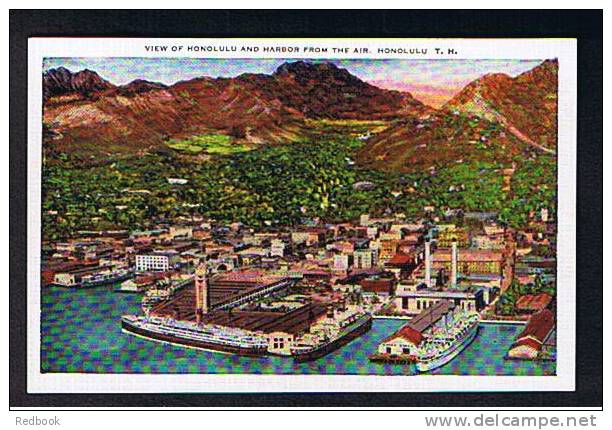 4 Early Postcards Waikiki & Honolulu Harbour Hawaii USA - Ref 275 - Honolulu