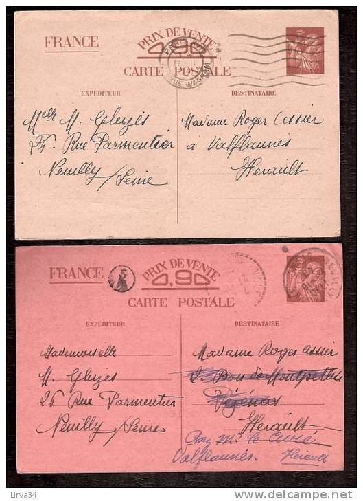 LOT DE 4 ENTIERS POSTAUX :   3 CARTES POUR PRISONNIERS OU FAMILLE - Konvolute: Ganzsachen & PAP