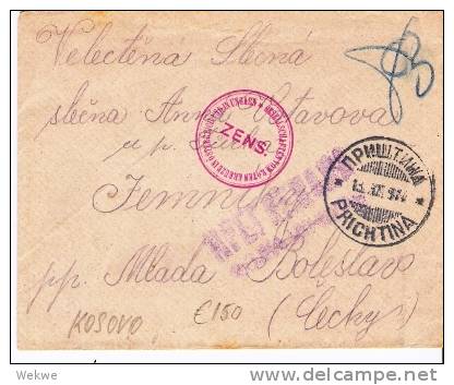 Ser008/- SERBIEN - PoW Post Aus Pristina 1914 (Thema Rotes Kreuz, Red Cross, Cruz Roja) - Serbie