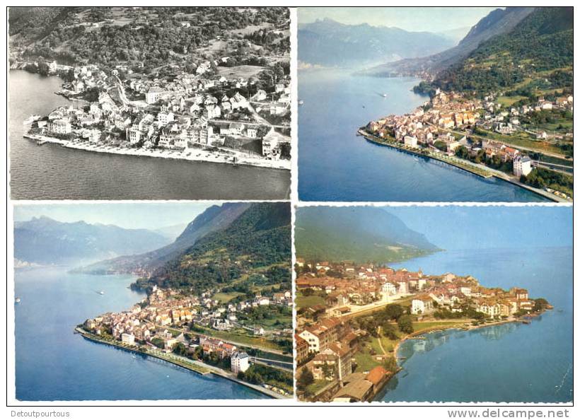 Lot De 4 Cp SAINT GINGOLPH France Suisse Vue Aérienne - Saint-Gingolph