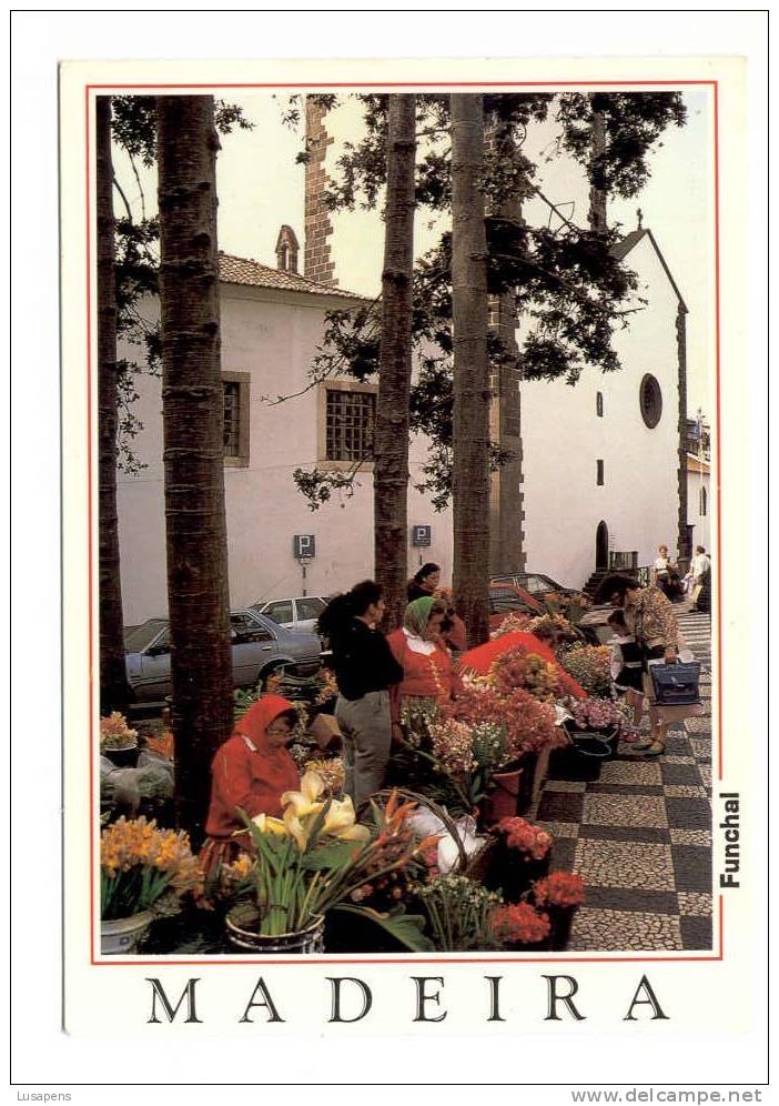 Portugal Cor 3349 – MADEIRA – FUNCHAL - MERCADINHO DE FLORES JUNTO À CATEDRAL - Bragança