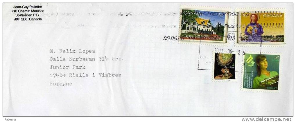 Carta,  Canada 2008  ,, Cover, Letter - Brieven En Documenten