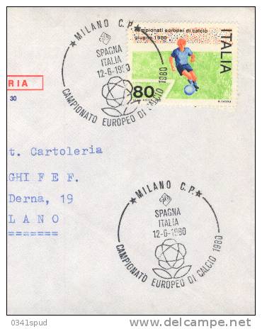 1980 Italia  Milano  Football Soccer Calcio  Spagna Italia - Europei Di Calcio (UEFA)