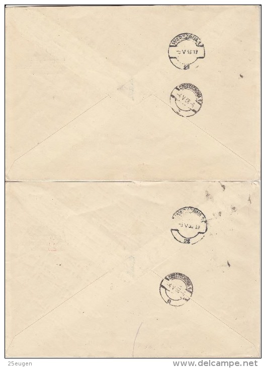 POLAND 1938 MICHEL No: Bl.5A ,5B  FDC R-covers - Briefe U. Dokumente
