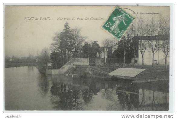 H 499 / CPA -  PONT DE VAUX    (01)    VUE PRISE DU PONT DES CORDELIERS - Pont-de-Vaux