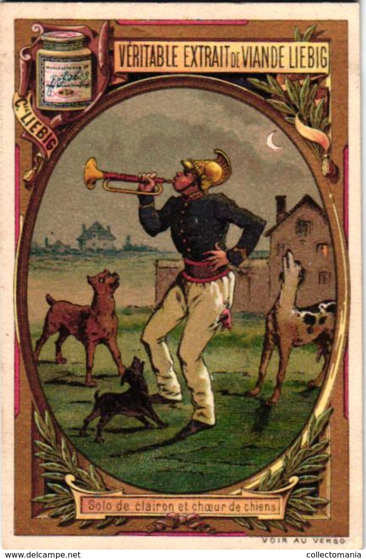 0204 Pompiers ( Story, BD, Fire Men, Humor, Comic ) Anno 1887 SERIE COMPLETE Liebig S 204 POMPIERI 6 Cards Chromo Litho - Liebig