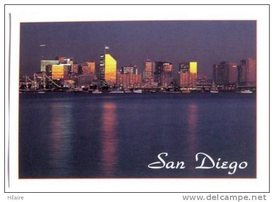 Cpm SAN DIEGO 236 Skyline At Night - San Diego