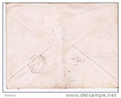 Ec025a/   ECUADOR - Brief Mit Wappen Von 1881 Nach Frankreich 1885 - Ecuador