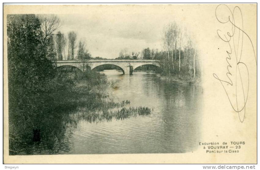 37 - CPA Précurseur Vouvray - Pont Sur La Cisse - Vouvray