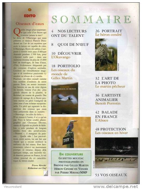 VIVRE AVEC LES OISEAUX, N° 62 - FEVRIER/MARS 2004 - Animales
