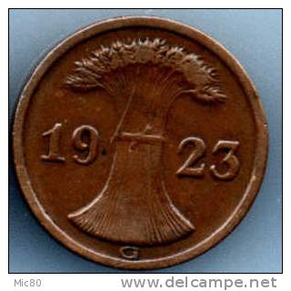 Allemagne 2 Pfennig 1923 G Ttb - 2 Rentenpfennig & 2 Reichspfennig