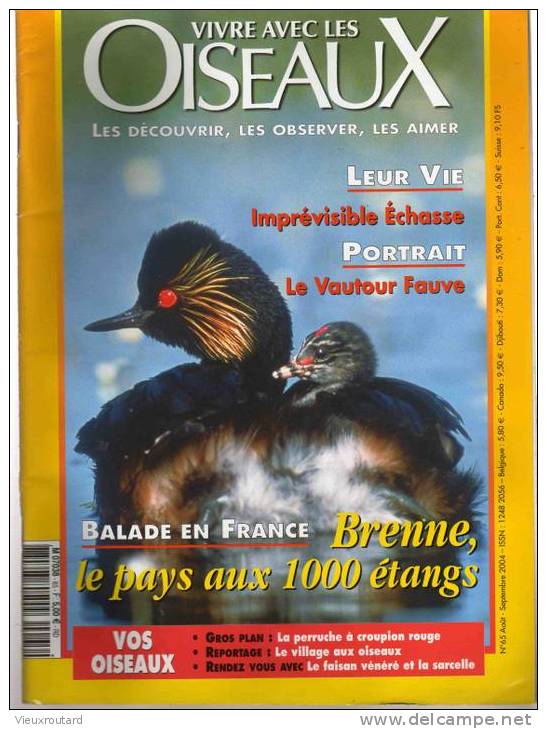 VIVRE AVEC LES OISEAUX, N° 65 - AOUT / SEPTEMBRE 2004 - Animaux