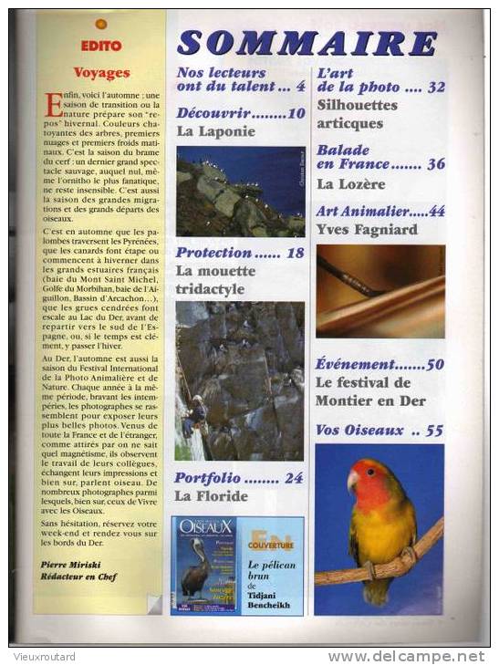 VIVRE AVEC LES OISEAUX, N° 66 - OCTOBRE / NOVEMBRE 2004 - Animales