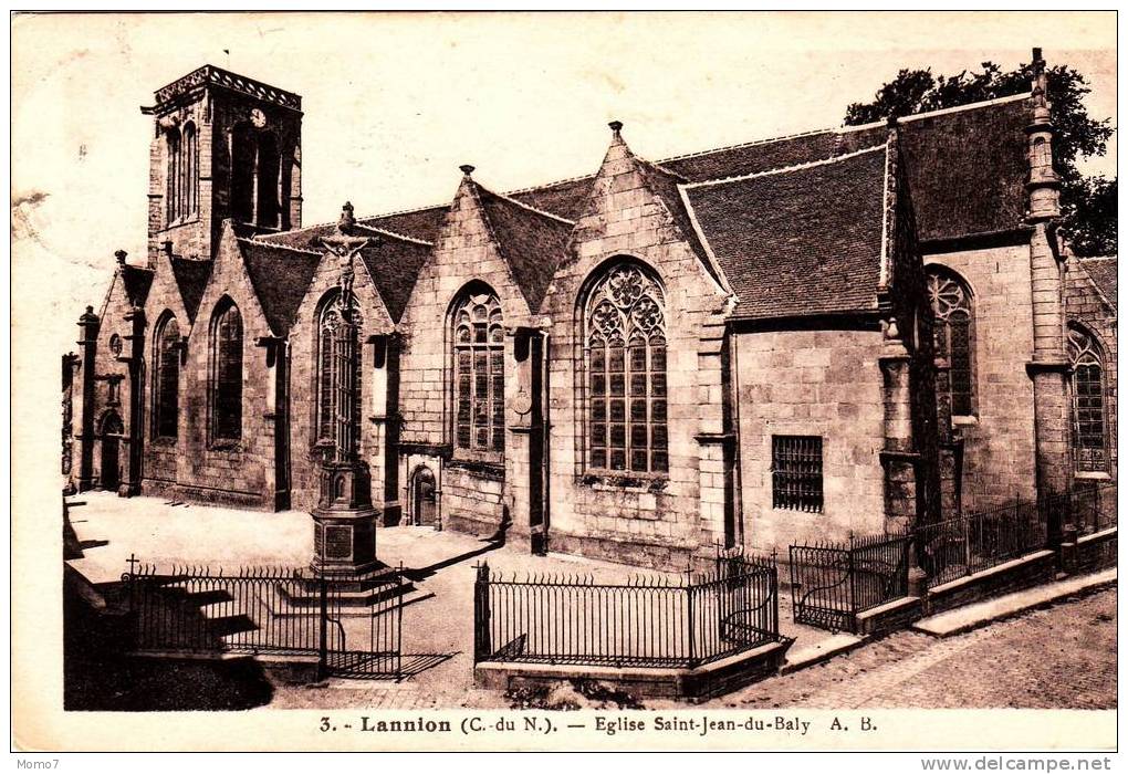 CPA 22 LANNION - Eglise Saint-Jean-du-Baly  - 1945 - Lannion