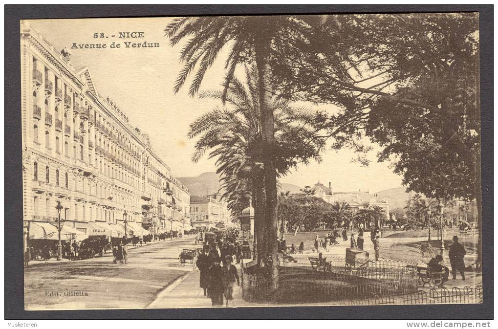 France PPC 53. Nice Avenue De Verdun 1926 (2 Scans) - Scènes Du Vieux-Nice