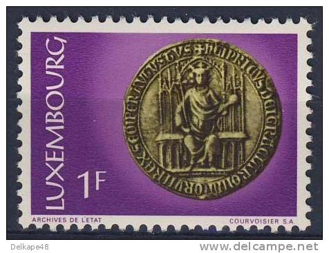 Luxemburg Luxembourg 1974 Mi 878 YT 828 SG 922 ** Seal Of Henry VII, King Of Romans / Königssiegel, 1311 - Neufs
