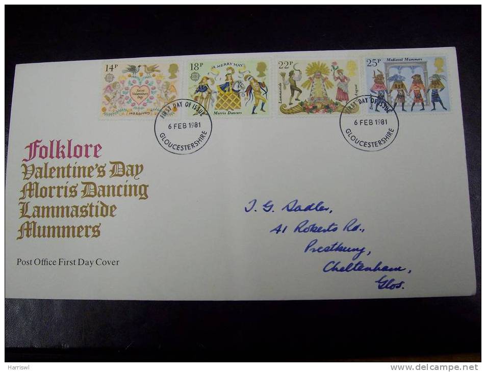 GB FDC 1981  FOLKLORE - 1981-1990 Decimal Issues