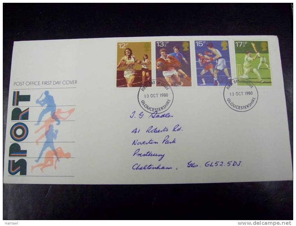 GB FDC 1980 SPORT - Cricket