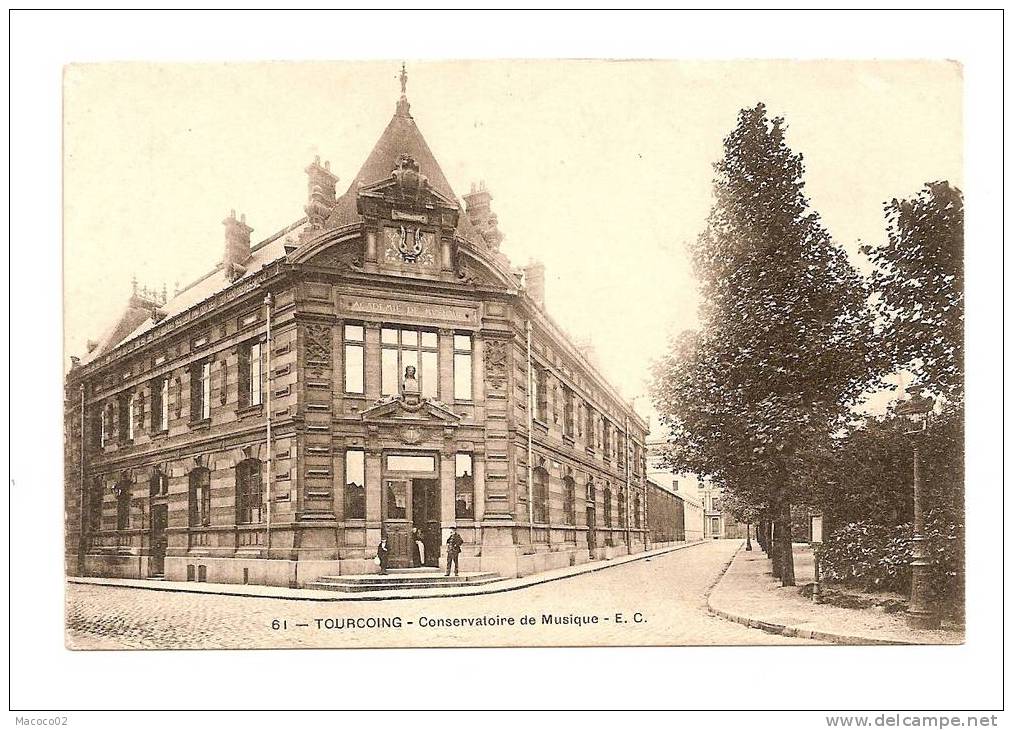 TOURCOING Dpt 59 Conservatoire De Musique ANIMEE 1910 - Tourcoing