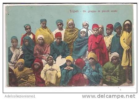 14639)cartolina Illustratoria  Tripoli - Gruppo Di Piccoli Arabi - Somalia