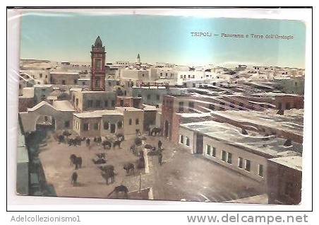 14652)cartolina Illustratoria  Tripoli - Panorama E Torre Dell'orologio - Somalie