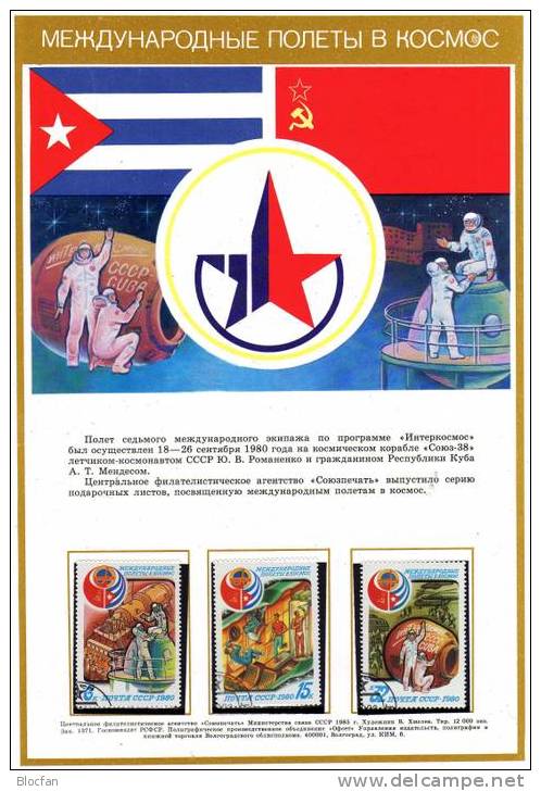 Gedenkblatt Interkosmos Raumflug Vietnam Und Sowjetunion 4978/0, Block 145 + GBl. O 12€ Raumfahrt Sheet Of USSR CCCP SU - Asia