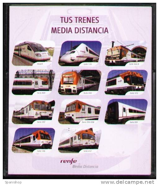 CALENDAR 2009 RENFE CD SIZE.- SPAIN TRAIN - LOCOMOTIVE - BAHN - Formato Grande : 2001-...