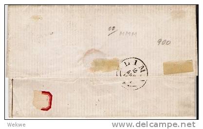 Ecu089/  ECUADOR - Guayaquil 1871, 3 A Im Paar Nach Peru (Brief, Cover, Letter, Lettre) - Ecuador