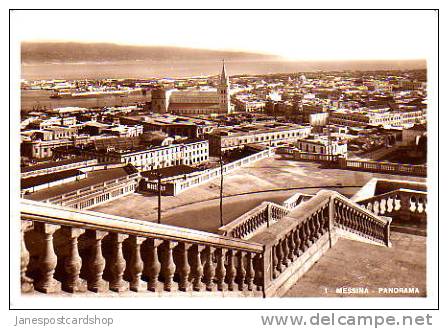 MESSINA - Panorama VERA FOTO Sepia - Small Creases -- Sicilia - ITALIE - Gela