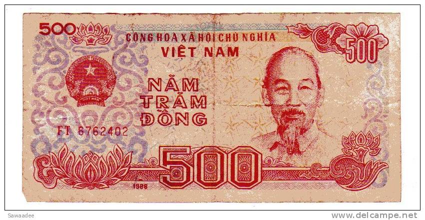 BILLET VIETNAM - P.101 - 500 DONG -1988 - Vietnam