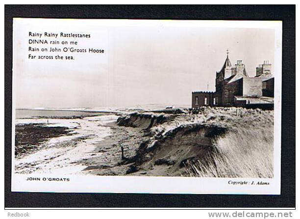 Real Photo Postcard 4 Line Poem & John O'Groats House Cachet Caithness Scotland - Ref 277 - Caithness