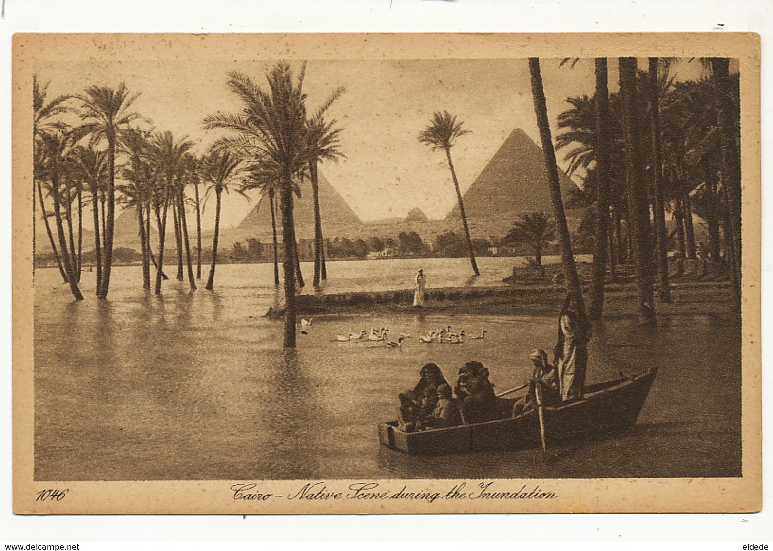 Lehnert Et Landrock  1046 Cairo  Native Scene During The Inundation  P.used Alexandria 1926 - Sonstige & Ohne Zuordnung