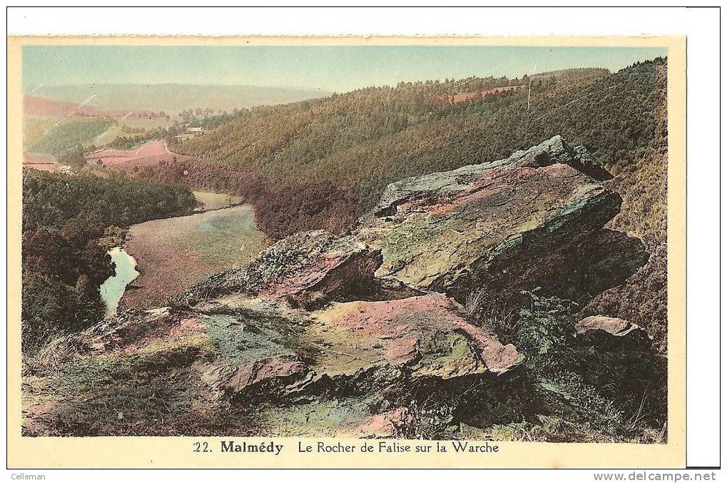 Malmedy Le Rocher De Falise Sur La Warche Carte Couleur (b1390) - Malmedy