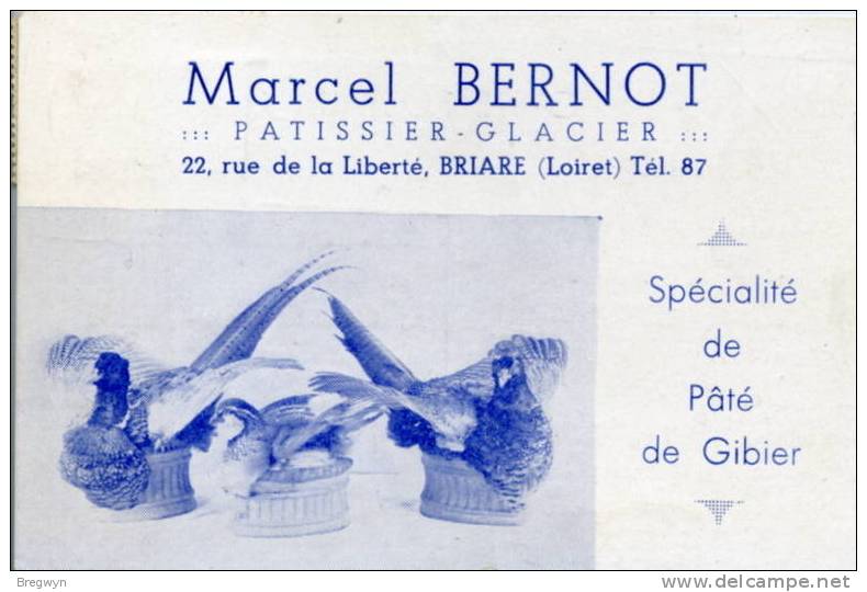 45 - CPSM Publicitaire - Briare - Marcel Bernot, Patissier Glacier - Briare