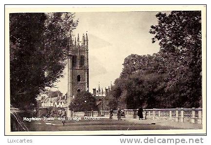 MAGDALEN TOWER AND BRIDGE . OXFORD. - Oxford