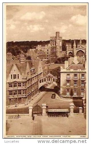 OXFORD . HERTFORD NEW COLLEGE FROM SHELDONIAN THEATRE.  V4350. - Oxford