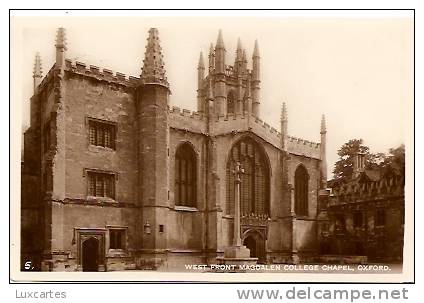 5  WEST FRONT  MAGDALEN COLLEGE CHAPEL . OXFORD. - Oxford