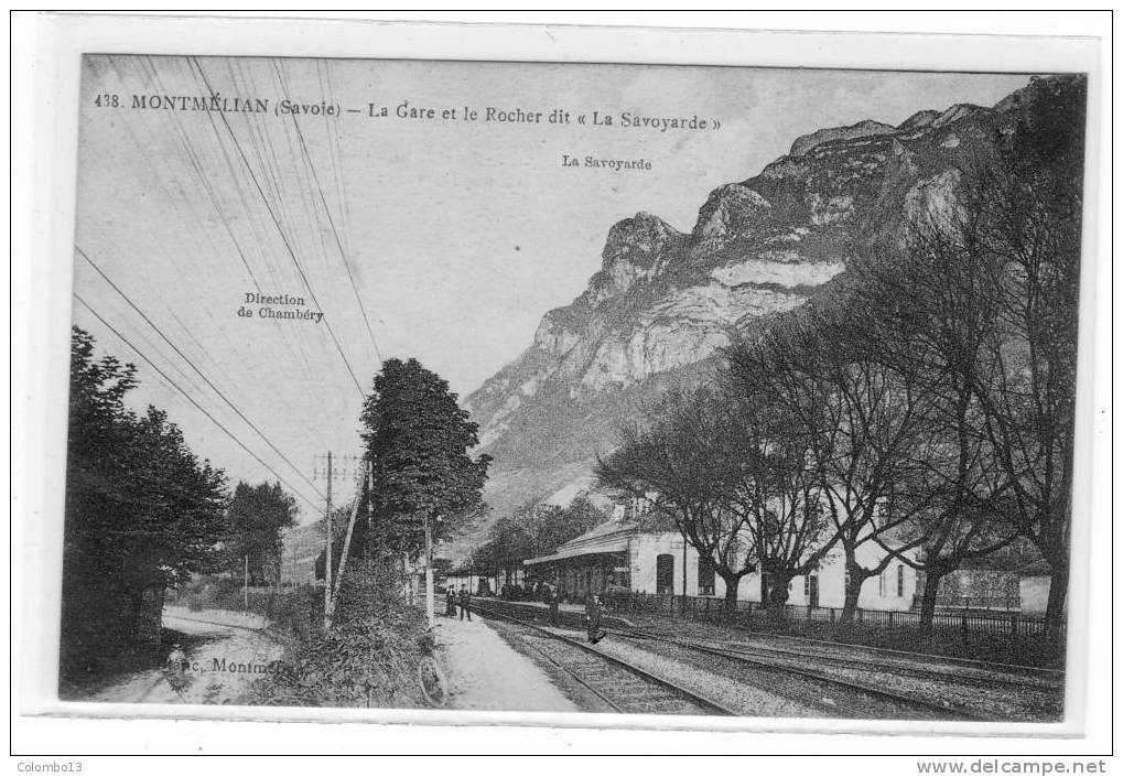 73 MONTMELIAN LA GARE ET LE ROCHER DIT LA SAVOYARDE ANIMEE - Montmelian