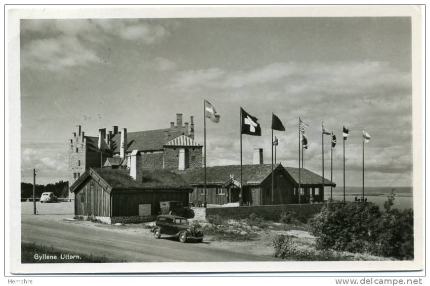 1951 Gyllene Uttern Hotel Granna Smaland Circulated Real Photo - Sweden