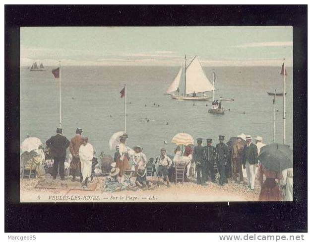 Veules Les Roses Sur La Plage édit.Ll N° 9 Animée Belle Carte - Veules Les Roses