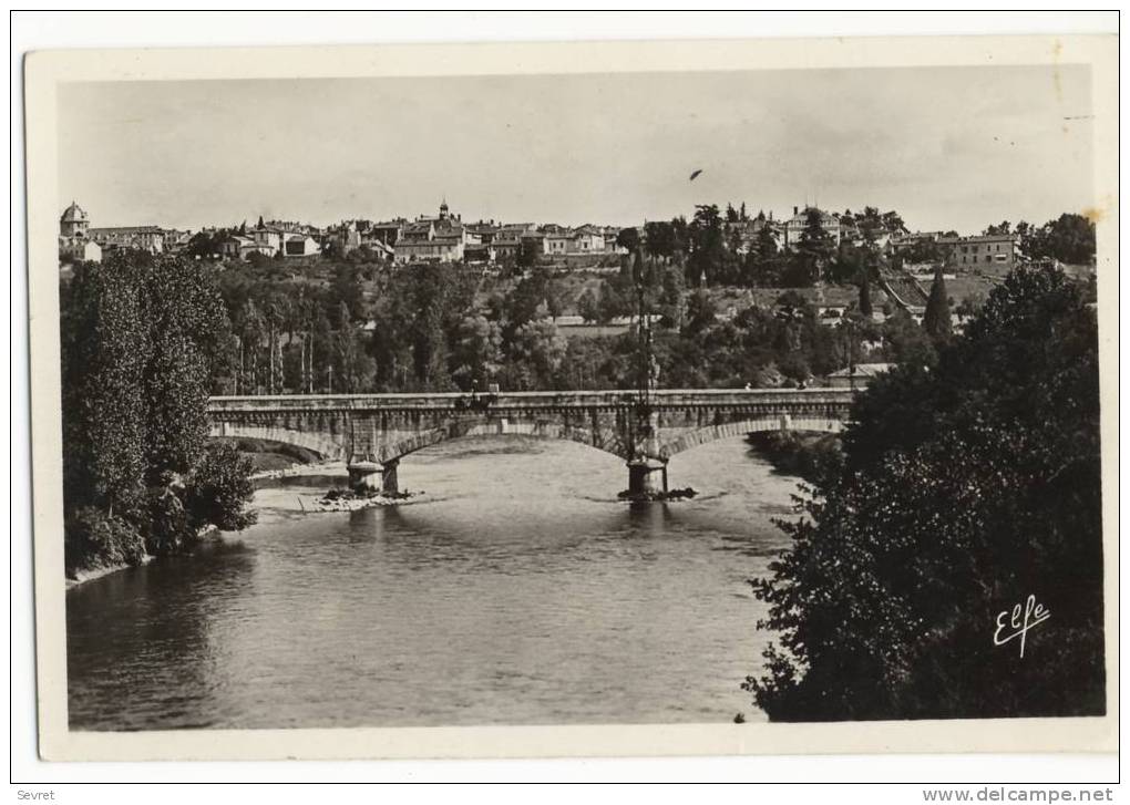MONTREJEAU - Le Pont De Chemin De Fer Sur La Garonne Et Vue Générale. CPSM 9X14 - Montréjeau