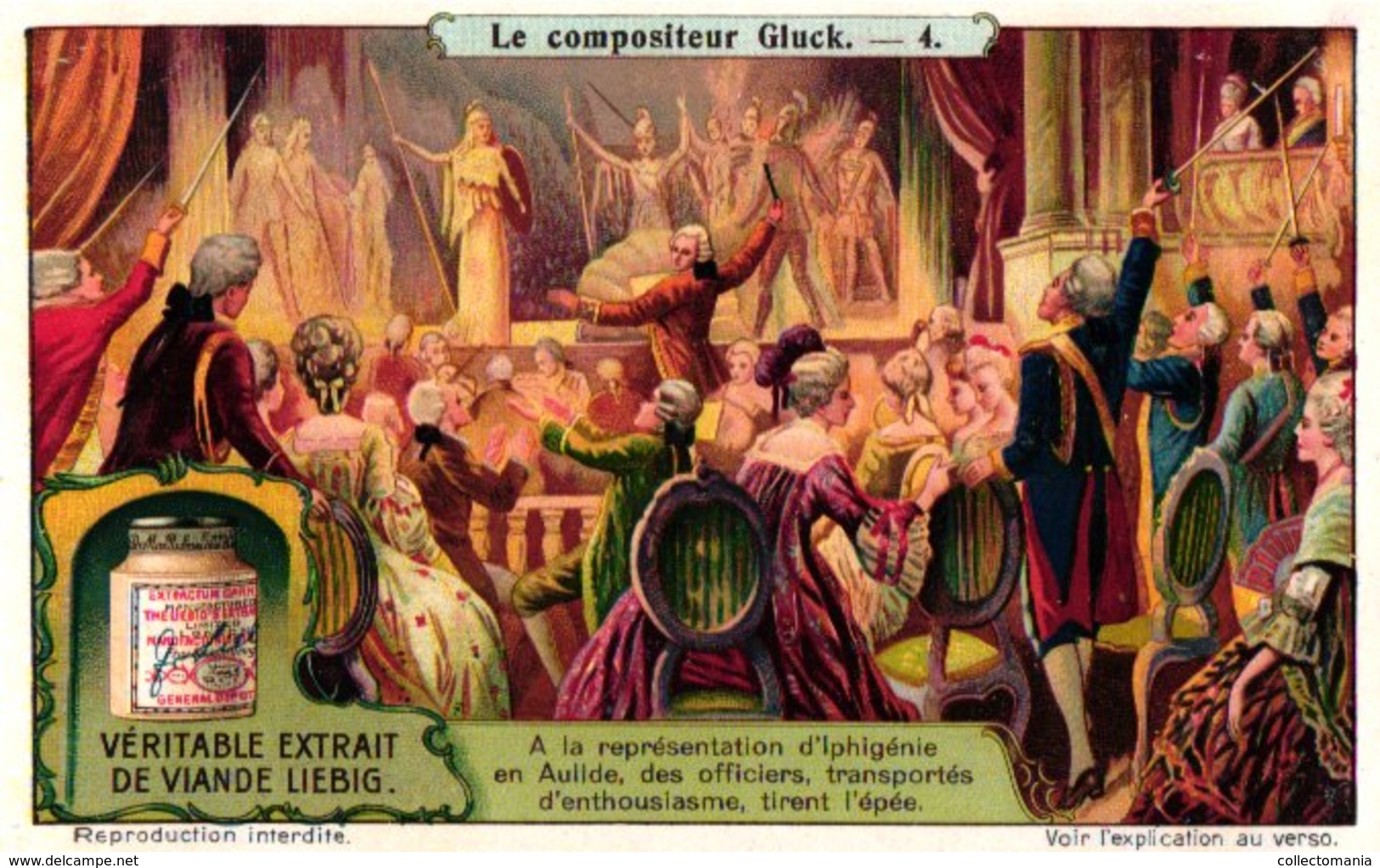 1114 Le Compositeur Composer Gluck - MINT - Als Nieuw - Wie Neu - Parfait état - Chromo Litho Music Liebig - Liebig