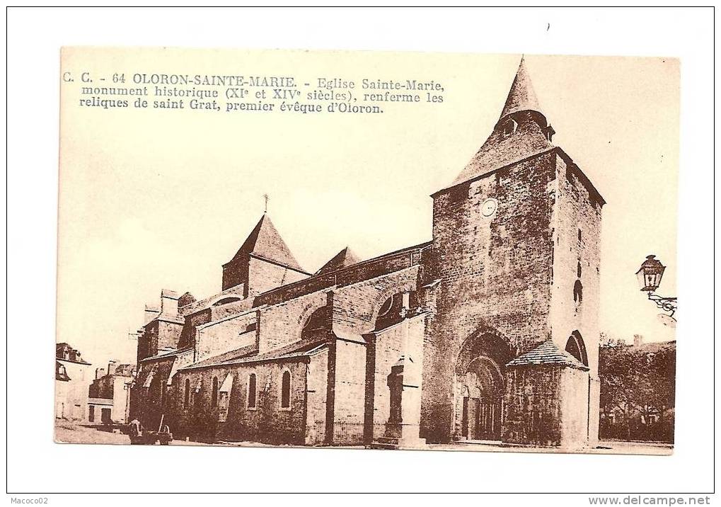 OLORON SAINTE MARIE Dpt 64 Eglise Sainte Marie TBE Edit. Carrache - Oloron Sainte Marie