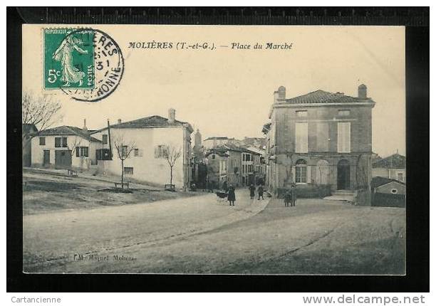 MOLIERES - Place Du Marché - Molieres