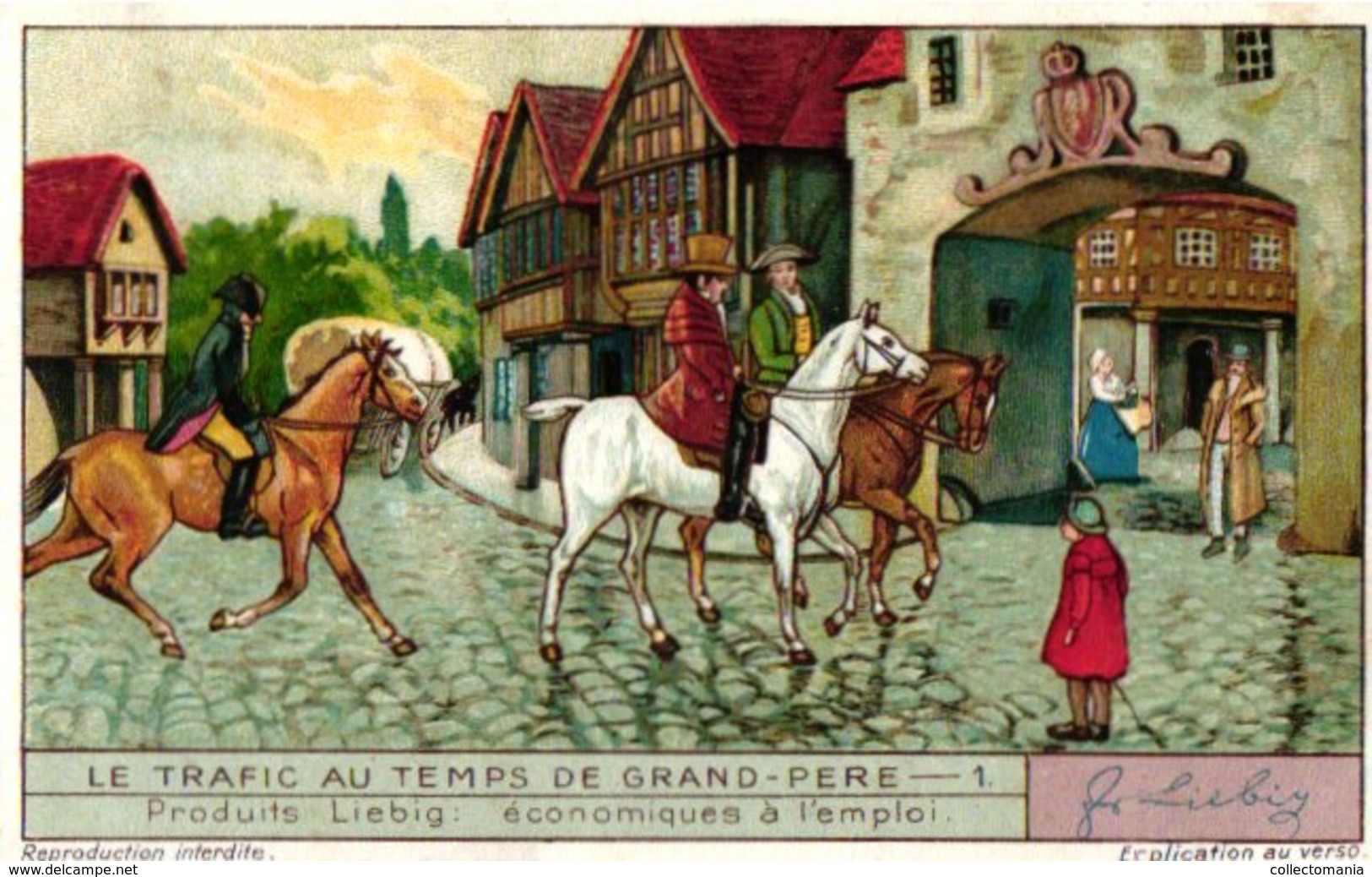1312 Le Trafic Au Temps De Grand-père  - HET VERVOER IN GROOTVADERS TIJD -Liebig 6 Chromos Cards Serie - Liebig