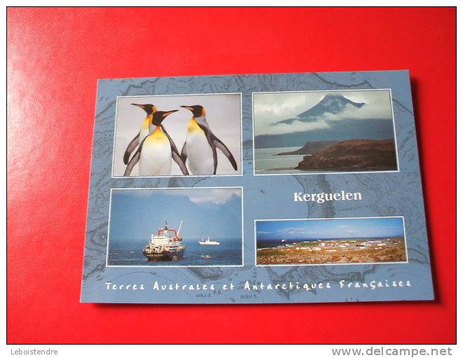 CPM- FRANCE AUTRES:KERGUELEN-TERRES AUSTRALES ET ANTARTIQUES FRANCAISE-MARION-DUFRESNE-PORT-AUX-FRANCAIS-CARTE EN BEG - TAAF : Terres Australes Antarctiques Françaises