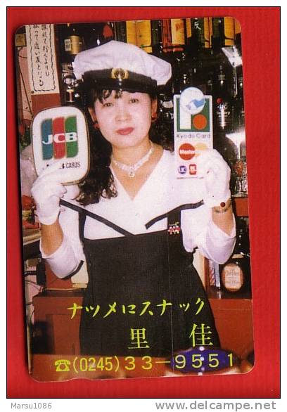 Japan Japon Telefonkarte Télécarte Phonecard Telefoonkaart -  Carte   Card  JCB  Frau Women  Femme Girl - Publicidad