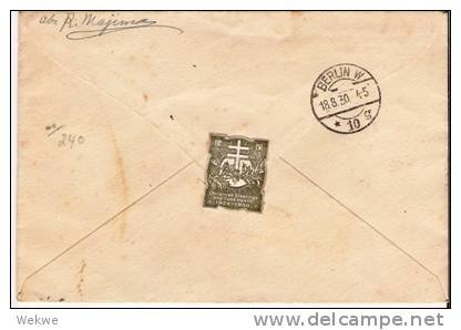 J205  / JAPAN - Ausgabe 1925 (13S.) Paar, 1930 Nach Berlin (Brief, Cover, Lettre) - Lettres & Documents